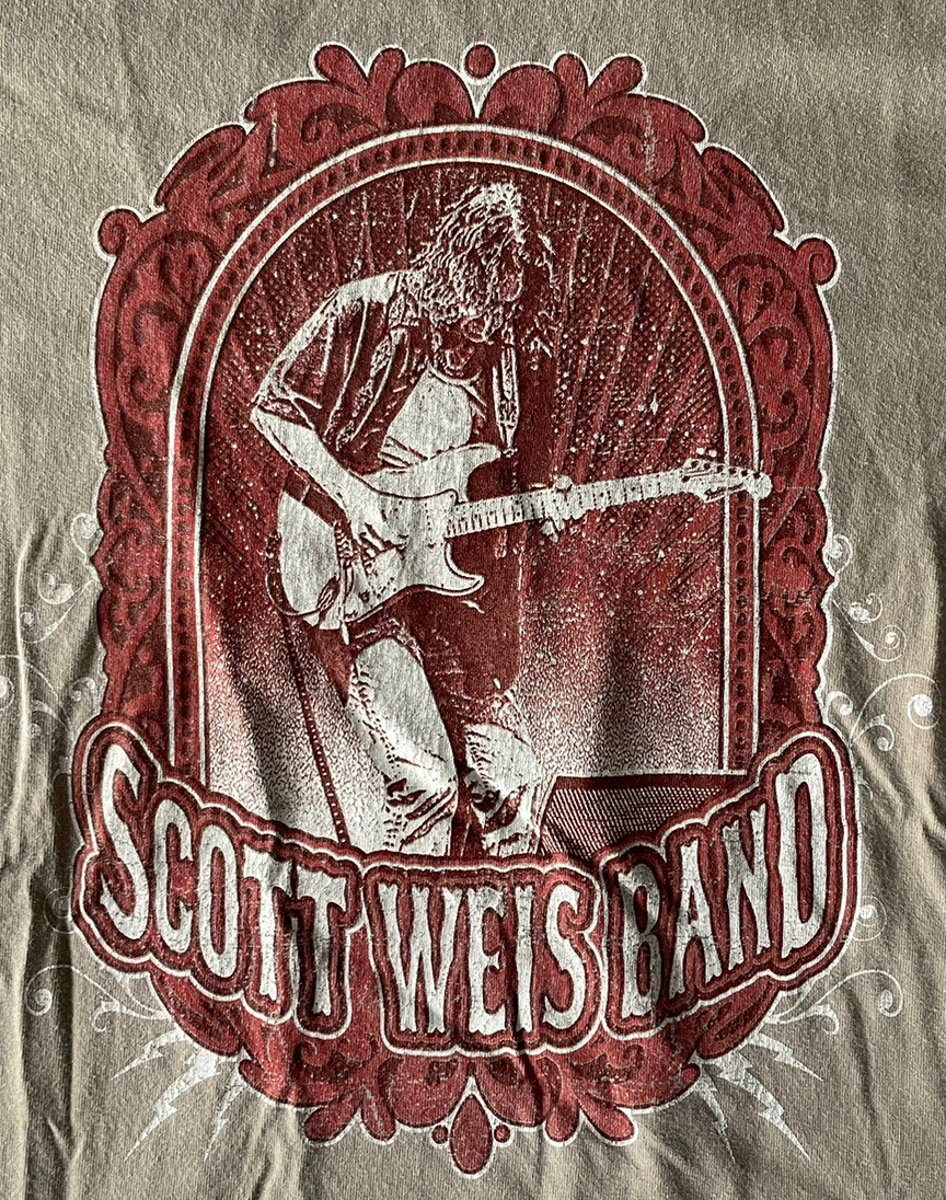 Vintage SCOTT WEIS BAND Mens Small T-shirt Comfort Colors Beige Blues gallery