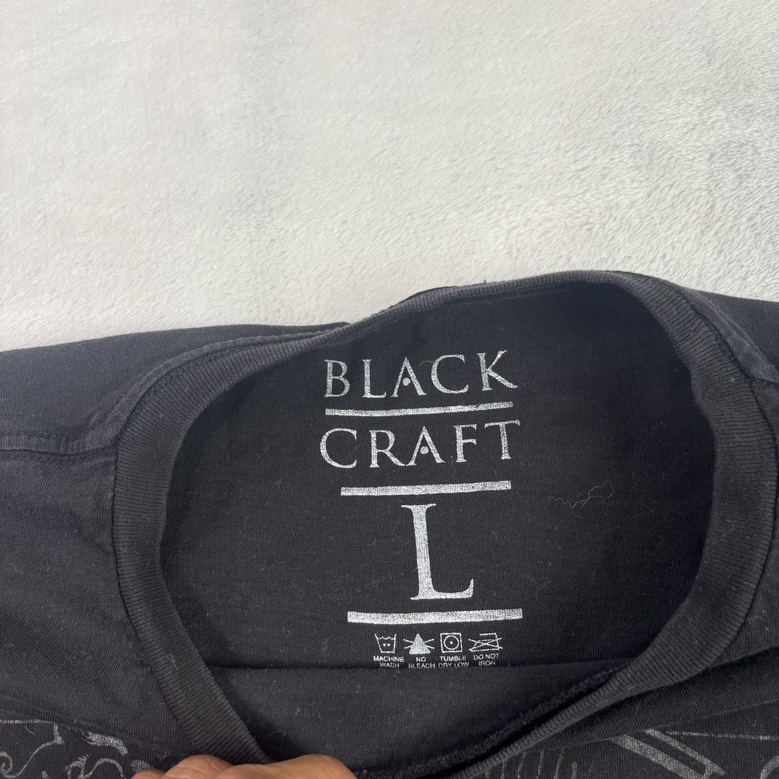 Black Craft Cult Black Short Sleeve Graphic Shirt Gothic Emo Punk Men's Large gallery