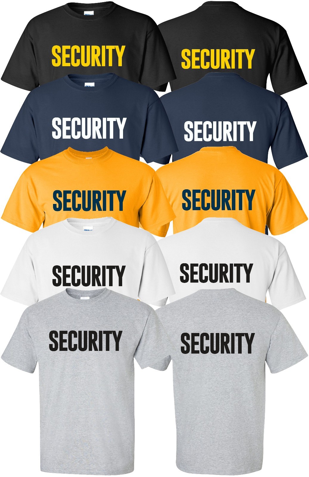 "Security" T-Shirt Size S-4XL Front/Back event staff party uniform bouncer guard gallery