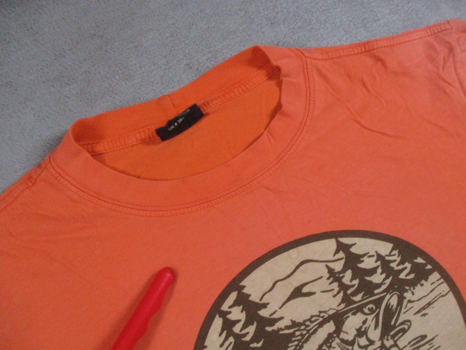 Filson Shirt Mens Medium Orange C.C. Filson Co Seattle WA Graphic Made In USA gallery