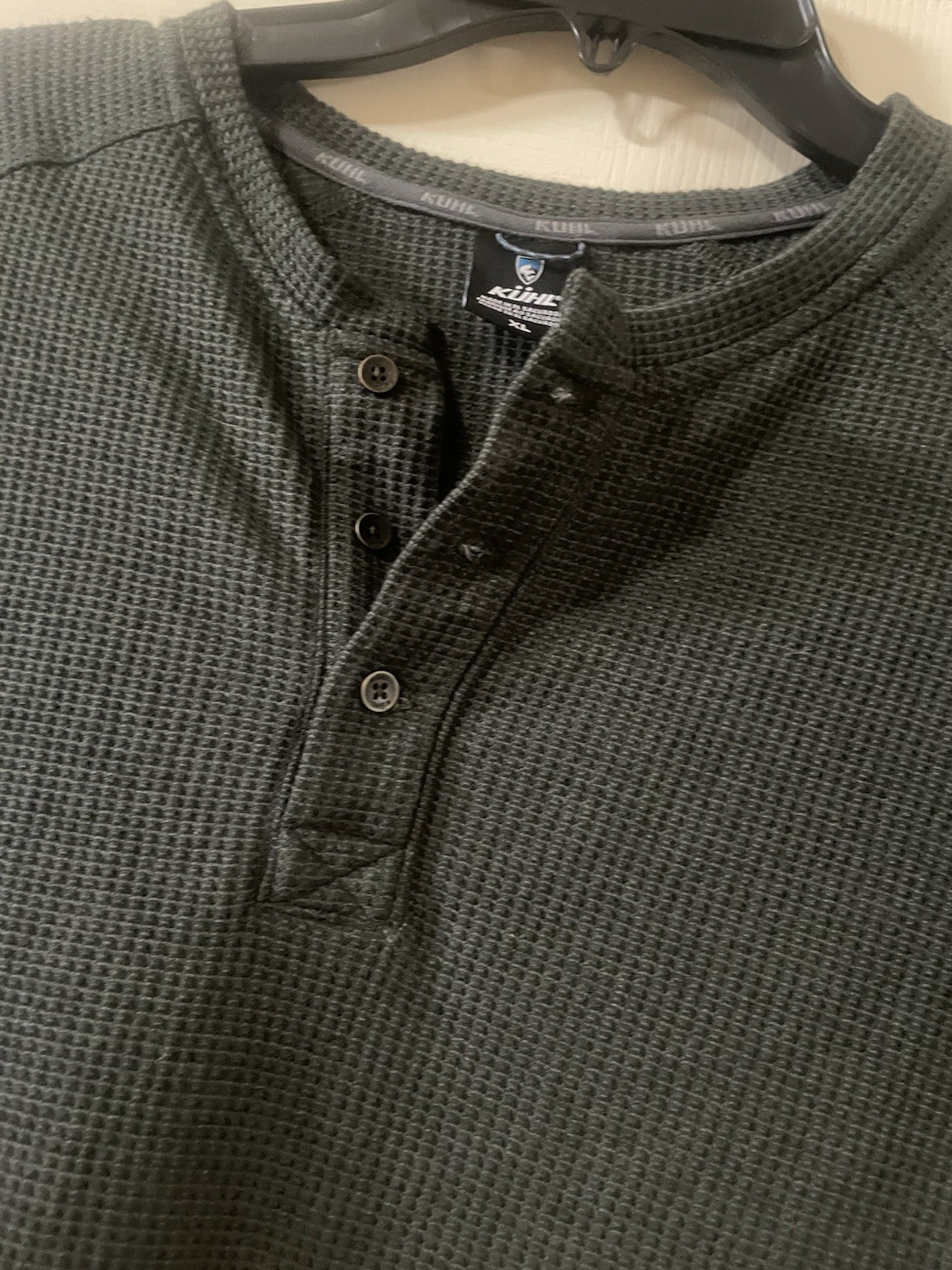 Kuhl Enticer Henley Men's XL Green Long Sleeve Stretch Outdoor Ribbed Shirt 7386 gallery