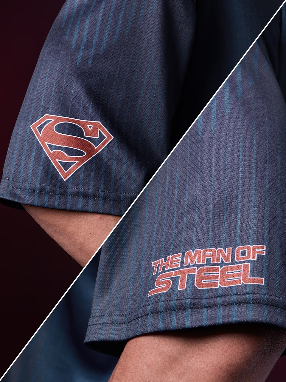 DC Superman Man Of Steel Oversized Jersey Premium Dot Knit Fabric T-Shirt 2026 gallery