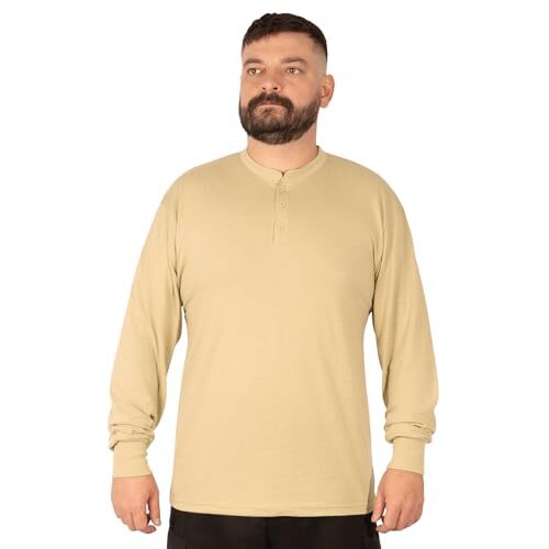 Rothco Desert Sand Long Sleeve Henley T-Shirt 21035 – XL