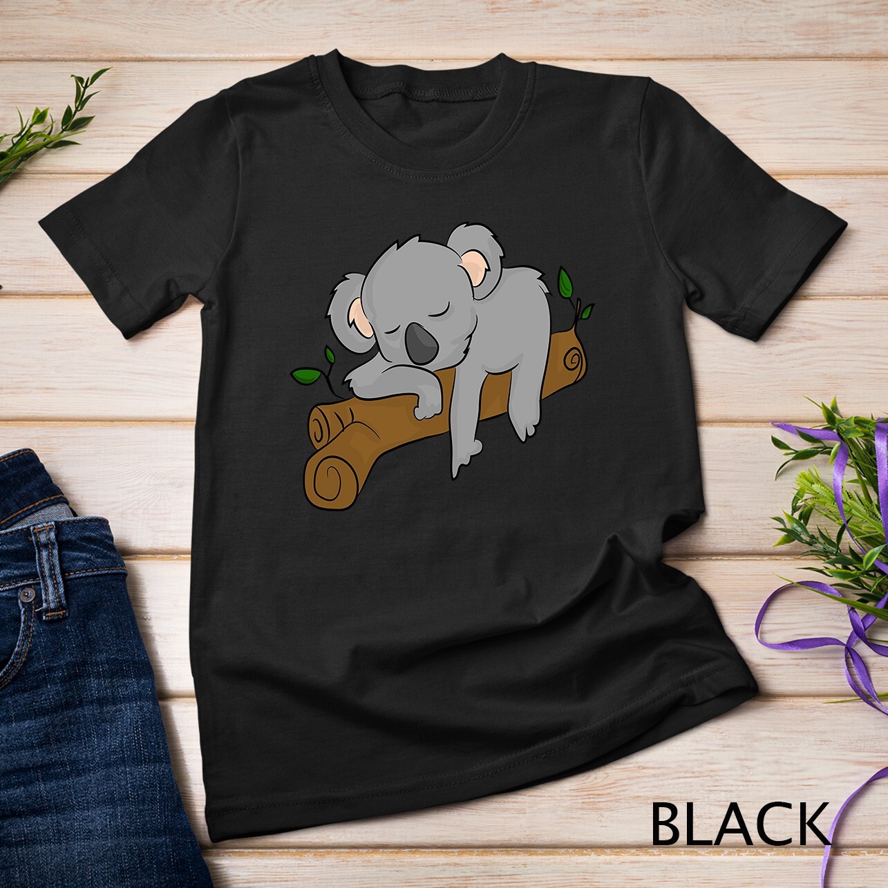 Cute Koala Bear Sleeping Lazy Animal Lover Gift Clothes Unisex T-shirt gallery