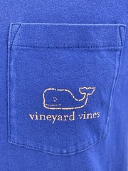 Vineyard Vines Long Sleeve Men’s Size Small S Periwinkle Blue w/ Peach Whale