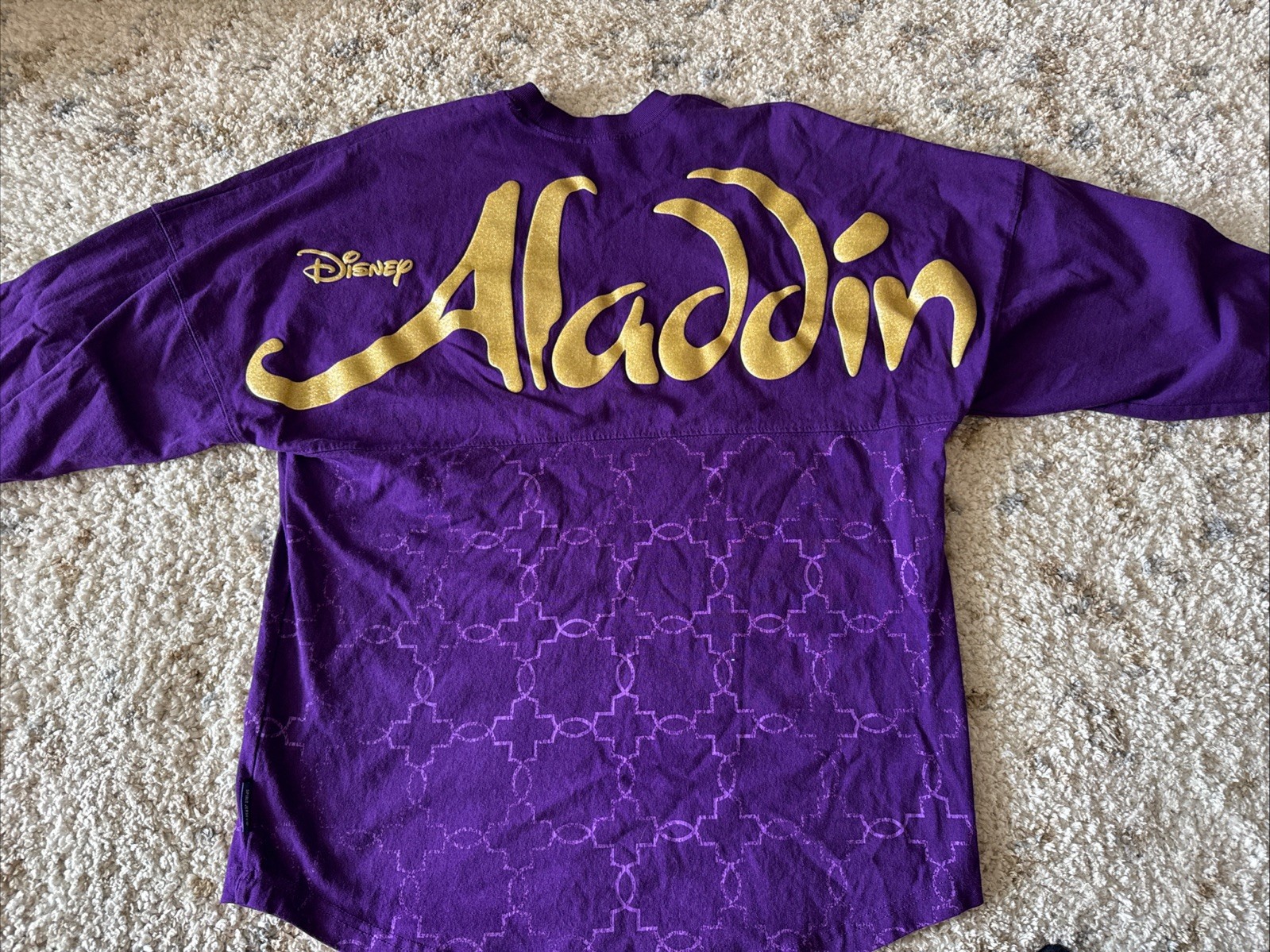 Aladdin Disney Spirit Jersey Shirt Mens Small Purple Movie Broadway Long Sleeve gallery