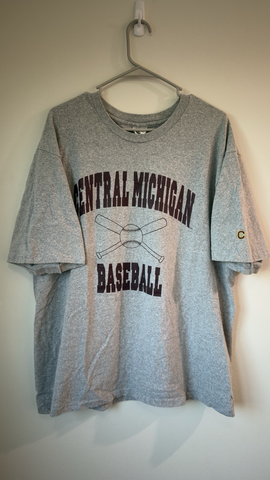 Vintage 90s Central Michigan Baseball T-Shirt | Single Stitch | Made in USA | XL gallery