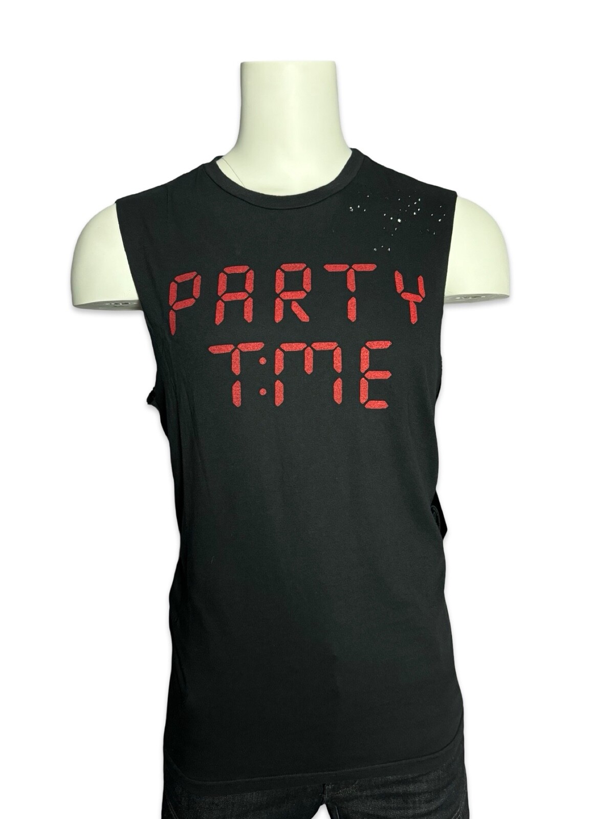 LIP SERVICE PARTY TIME SLEEVELESS TEE FUNNY COOL PUNK VINTAGE ROCK BLACK T SHIRT