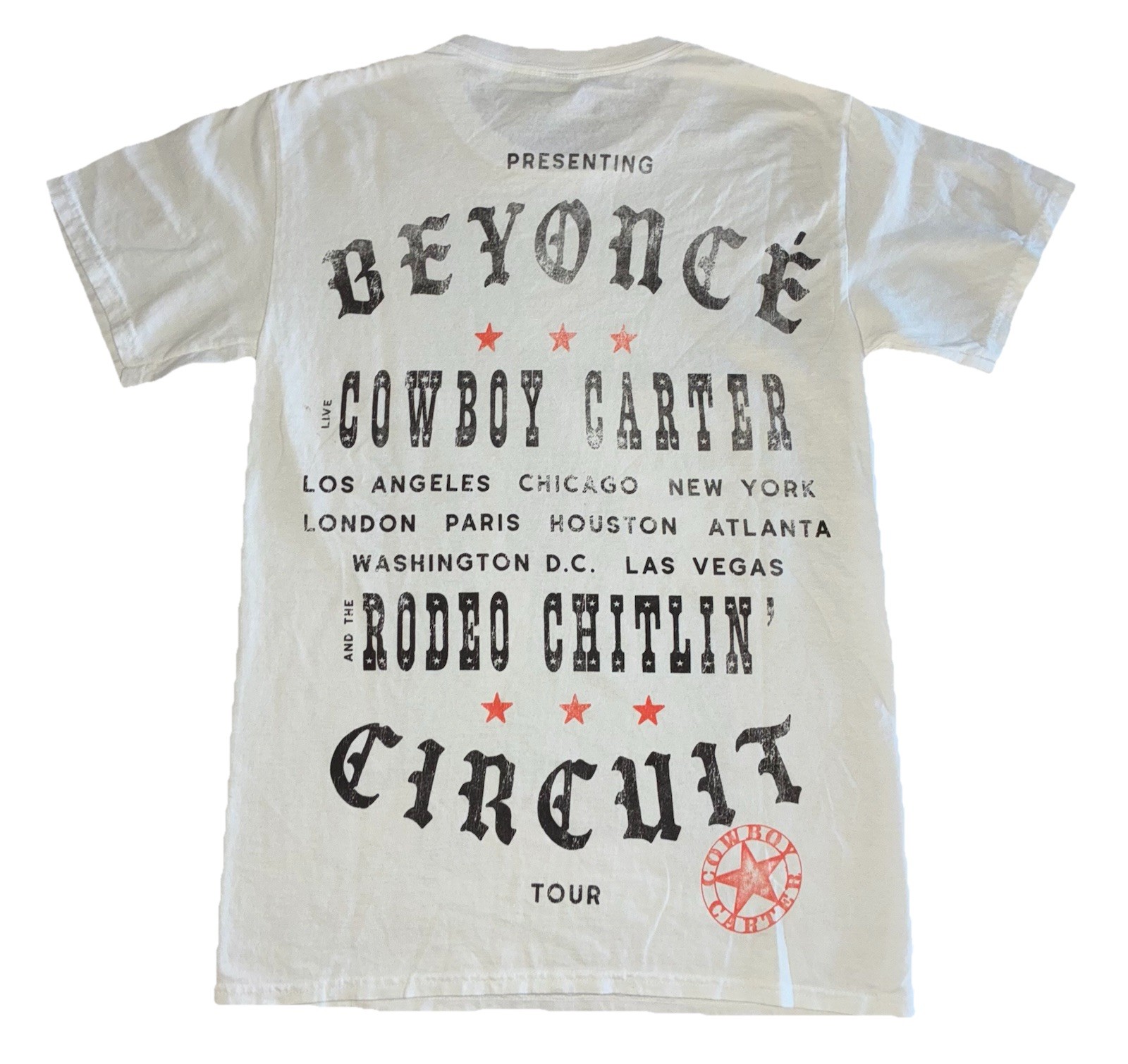 Beyonce Most Wanted Tee S White Cowboy Carter Tour 2025 Merch NEW *spot gallery