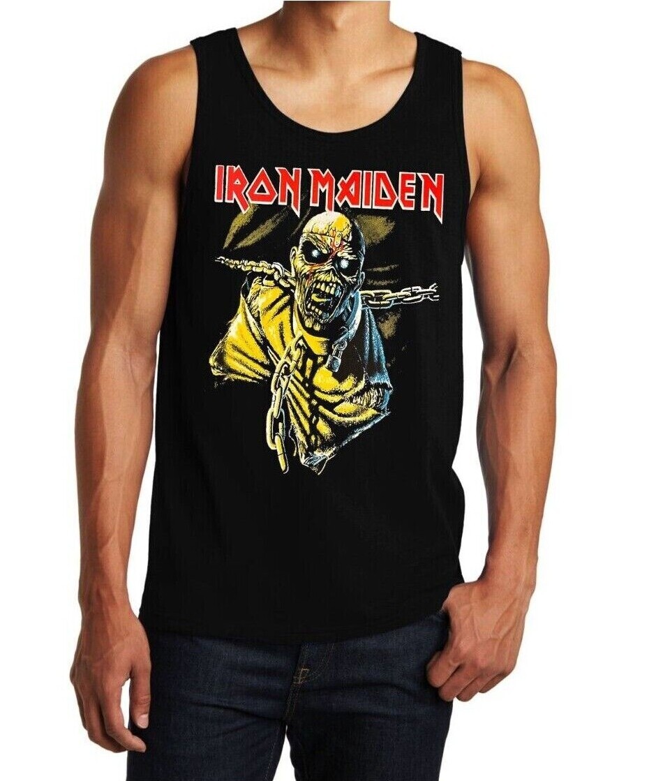 Iron Maiden Piece of Mind Rock Band Black Tank top gallery