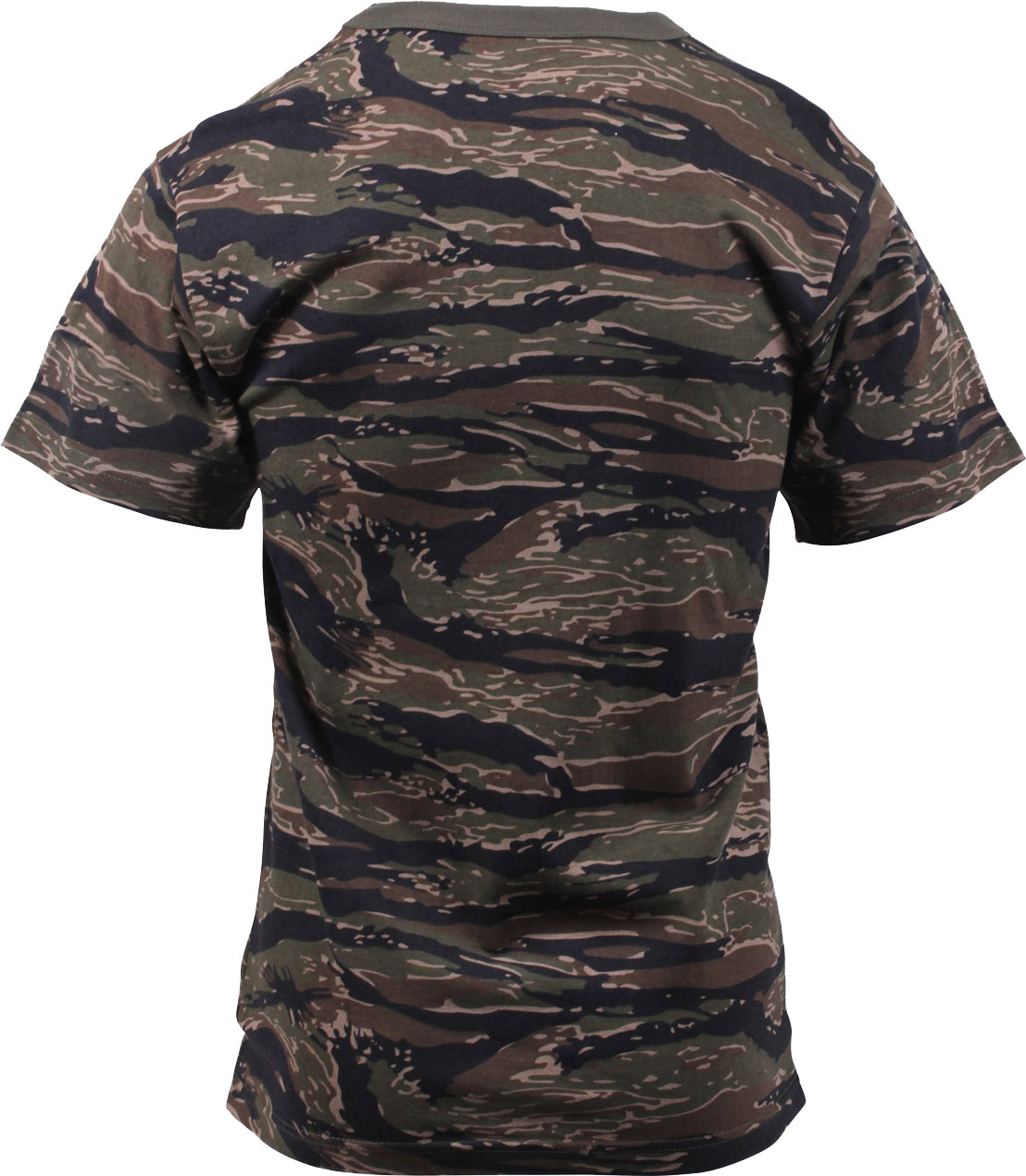 Mens Tiger Stripe Camouflage Tactical Military Short Sleeve T-Shirt gallery