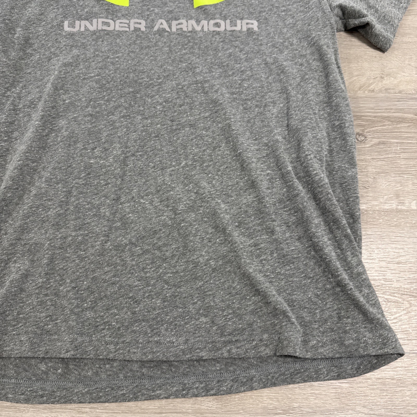 Under Armour Shirt Men's Gray HeatGear Logo Athletic Tee Medium gallery