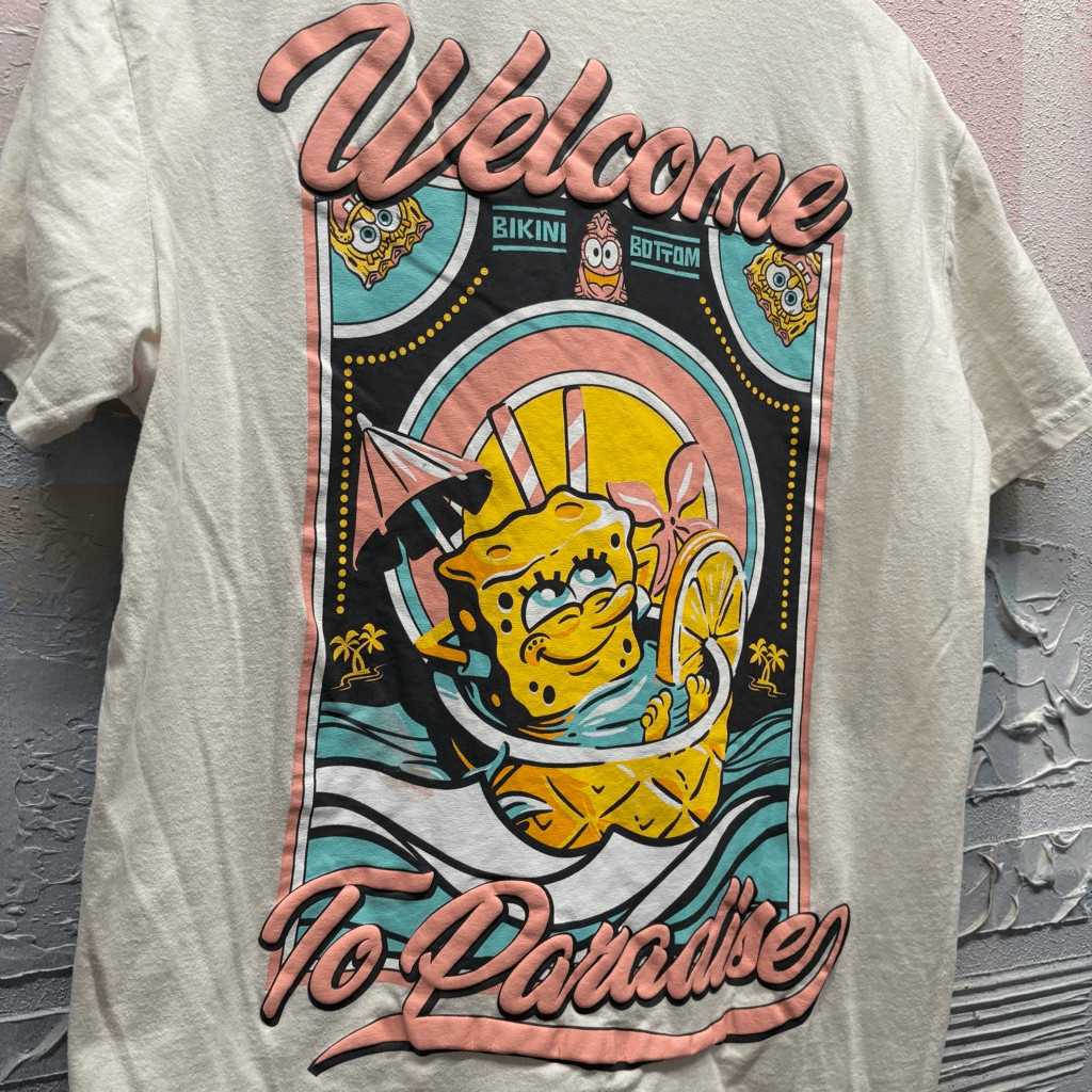 Nickelodeon L SpongeBob Square Pants Short Sleeve Puffy T-Shirt Bikini Bottom gallery