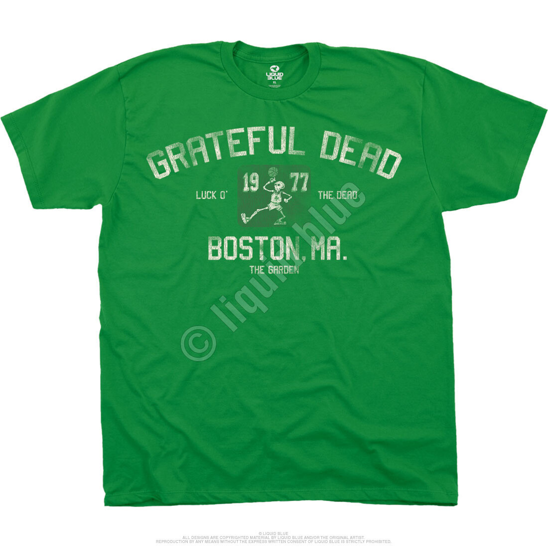 GRATEFUL DEAD-THE GARDEN-1977-BOSTON MA-T-SHIRT M-L-XL-XXL Garcia,Wier,Lesh,Hart