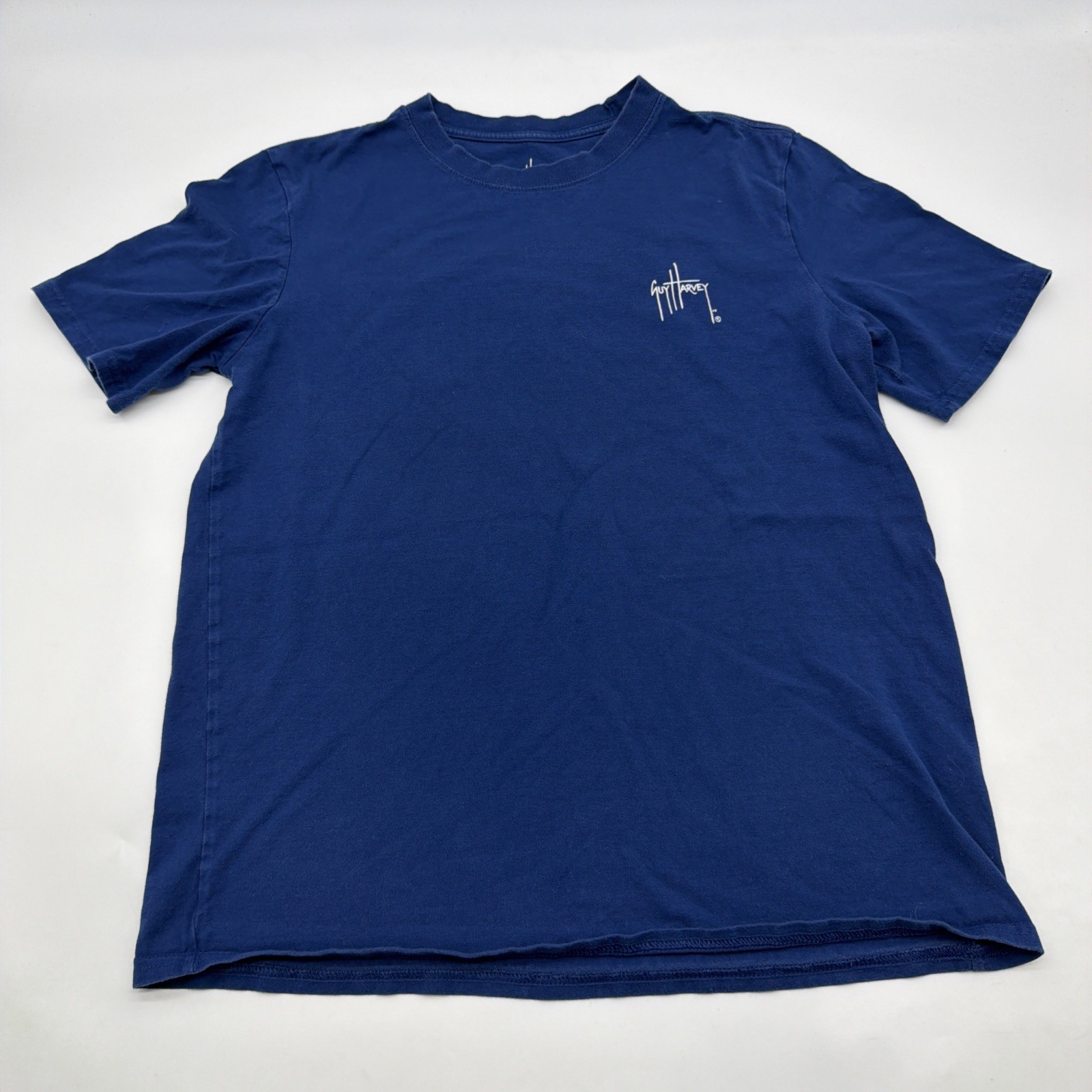 Guy Harvey T-shirt Men M Blue Graphic Print Logo .#43989
