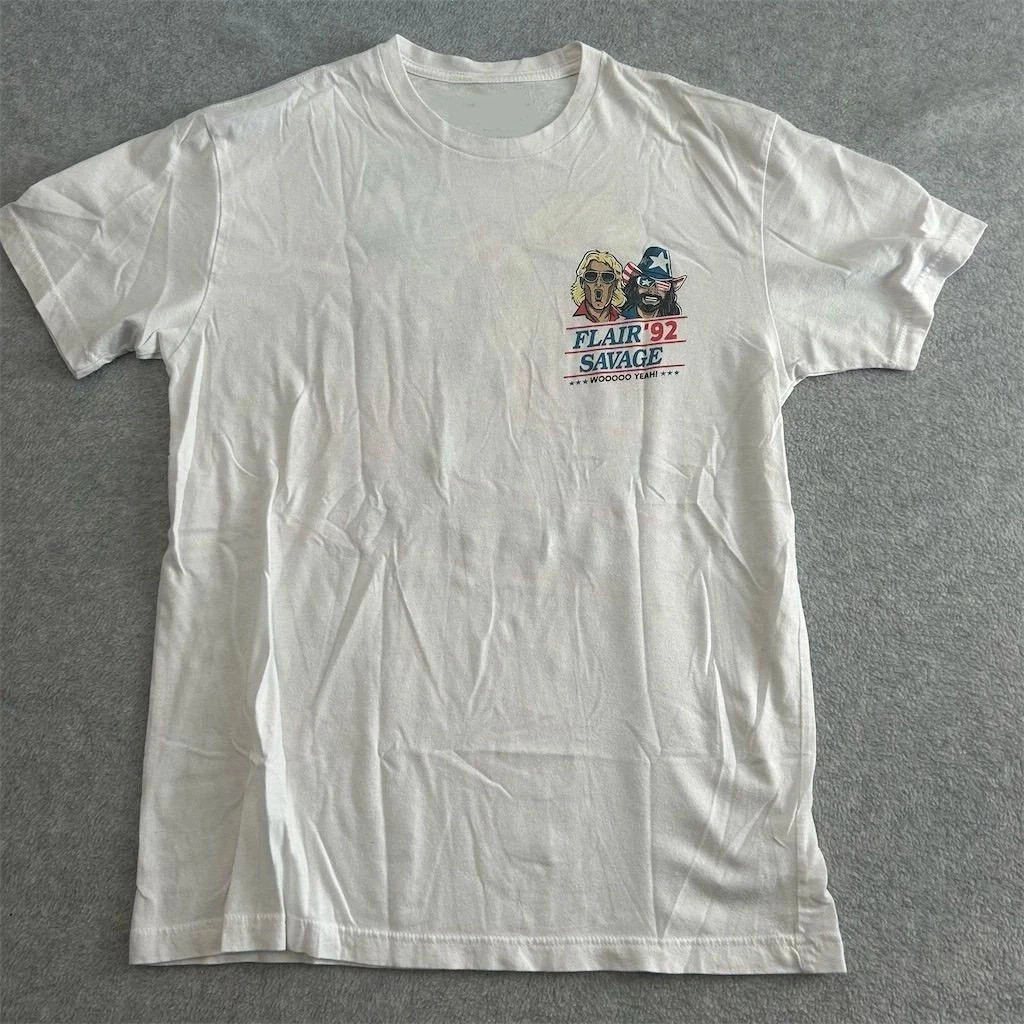 WWF 1992 Ric Flair Randy Savage Reprint T-Shirt Wrestling Fan Tee S-4XL gallery