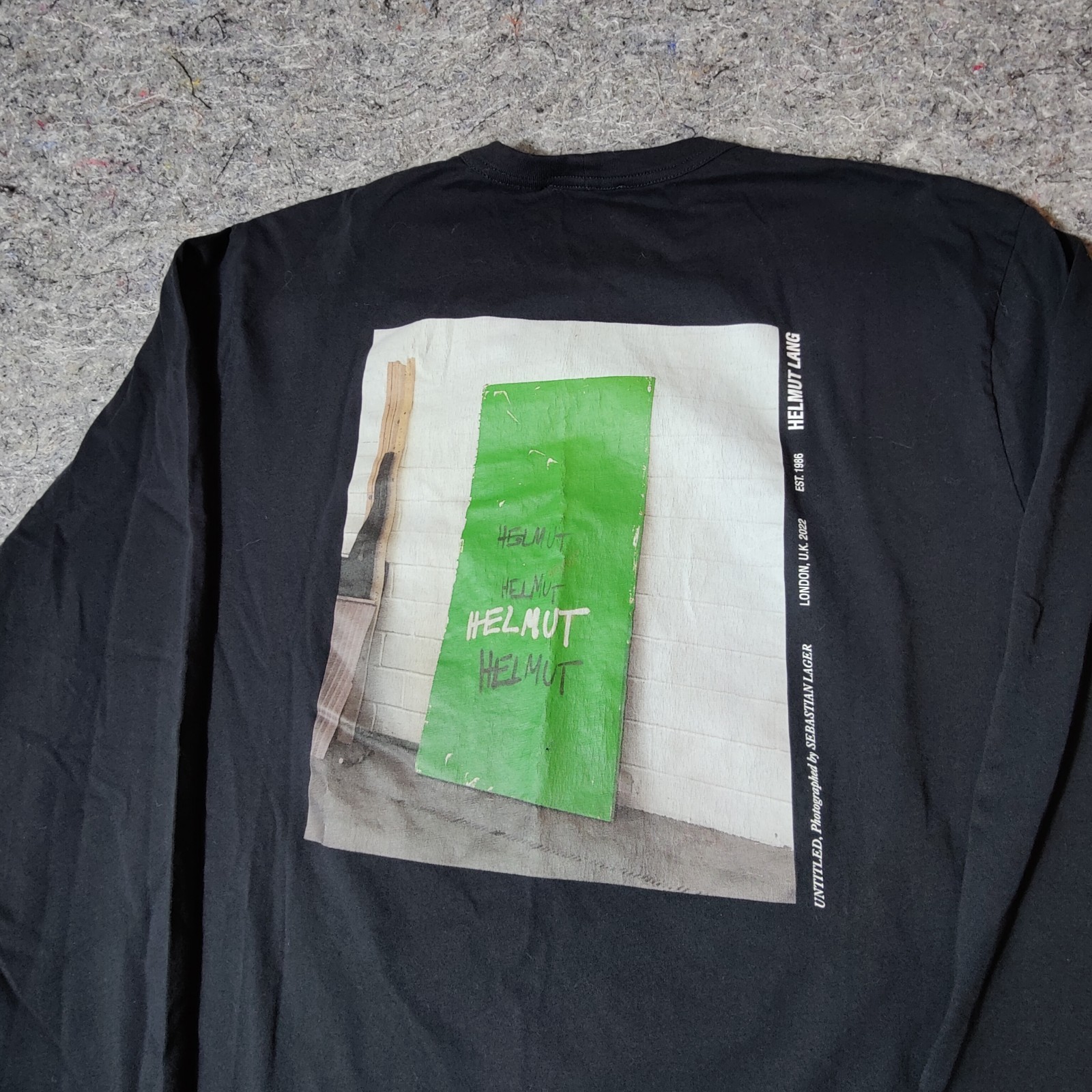Helmut Lang The Artist Series Adrienne Salinger Mens L Black Long Sleeve Tee