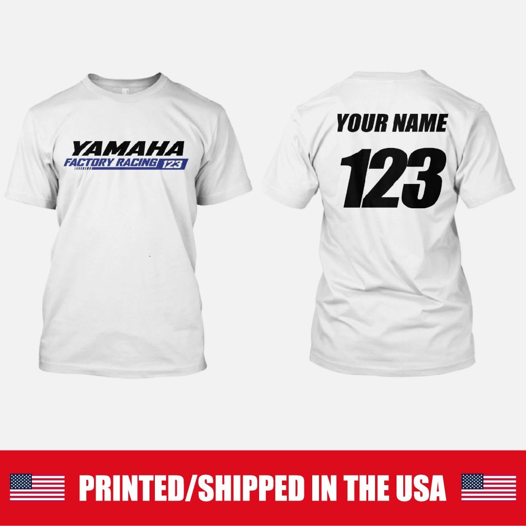 CUSTOMIZED YAMAHA FACTORY RACING MOTOCROSS TSHIRT YOUR NAME AND NUMBER YZ YZF gallery