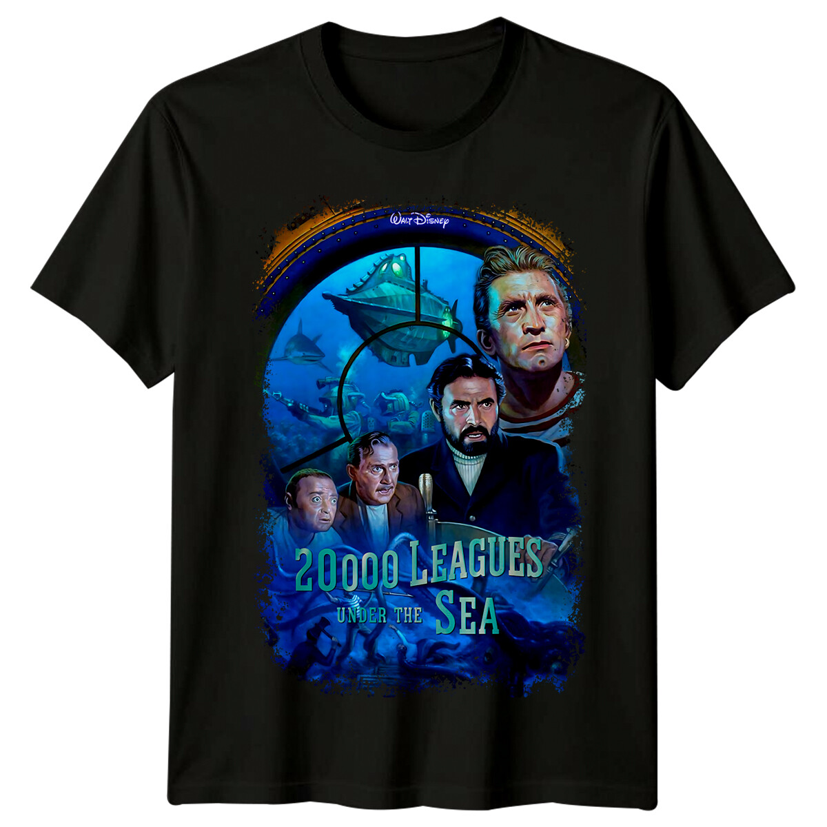 20,000 Leagues Under the Sea (1954) Movie Poster Inspired T-Shirt Retro 80s Tee gallery