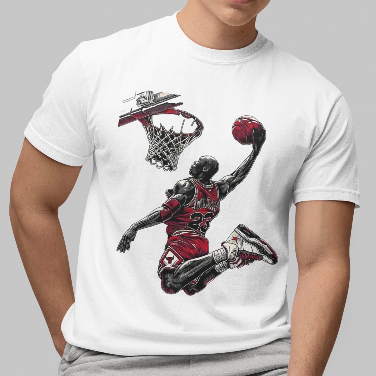 Retro Jordan 23 Basketball Dunk T-Shirt Vintage Air Sports Tee Streetwear Gift gallery