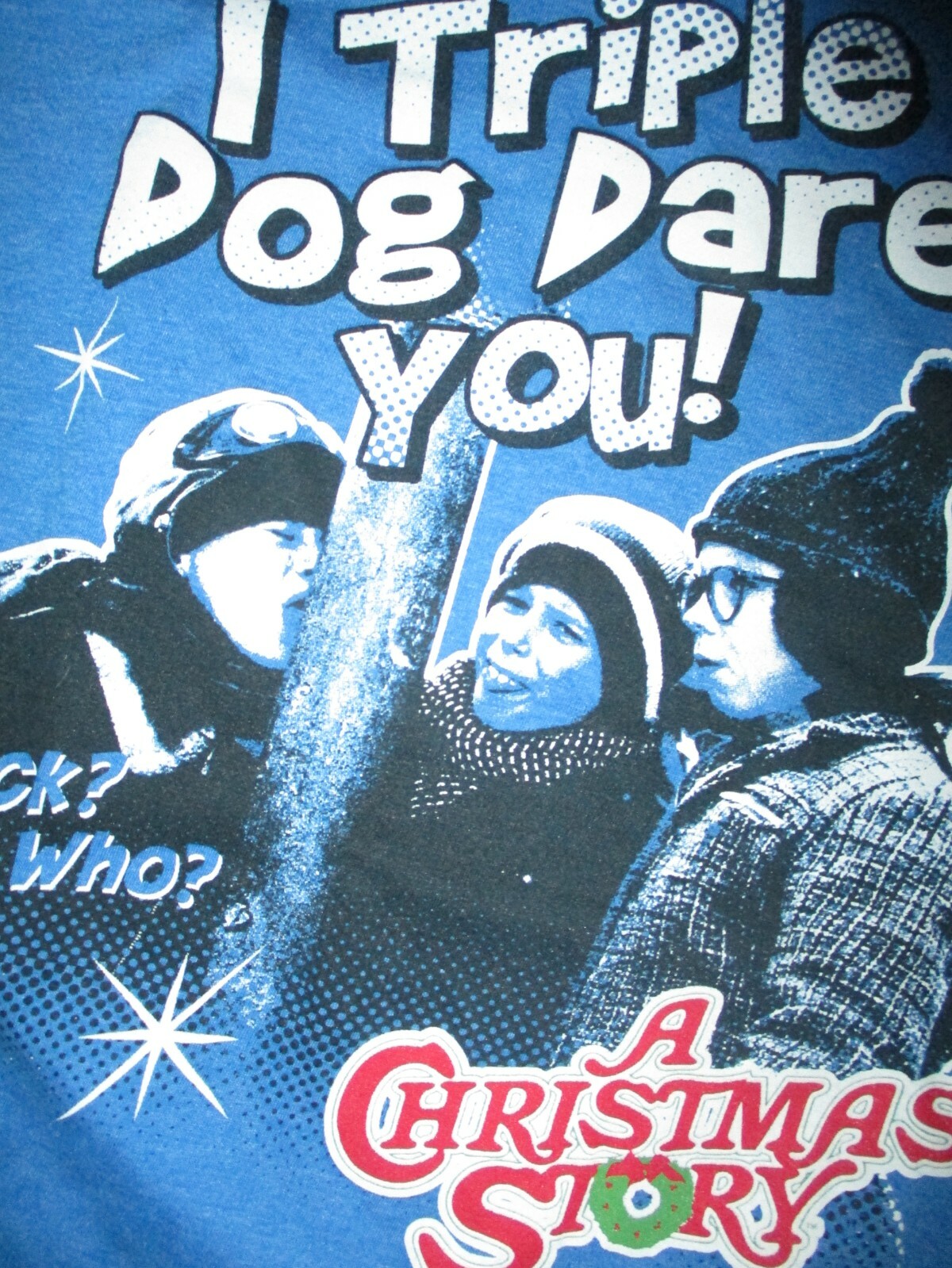 TRIPLE DOG DARE YOU A CHRISTMAS STORY T SHIRT Frozen Pole Retro 80s Movie SMALL gallery