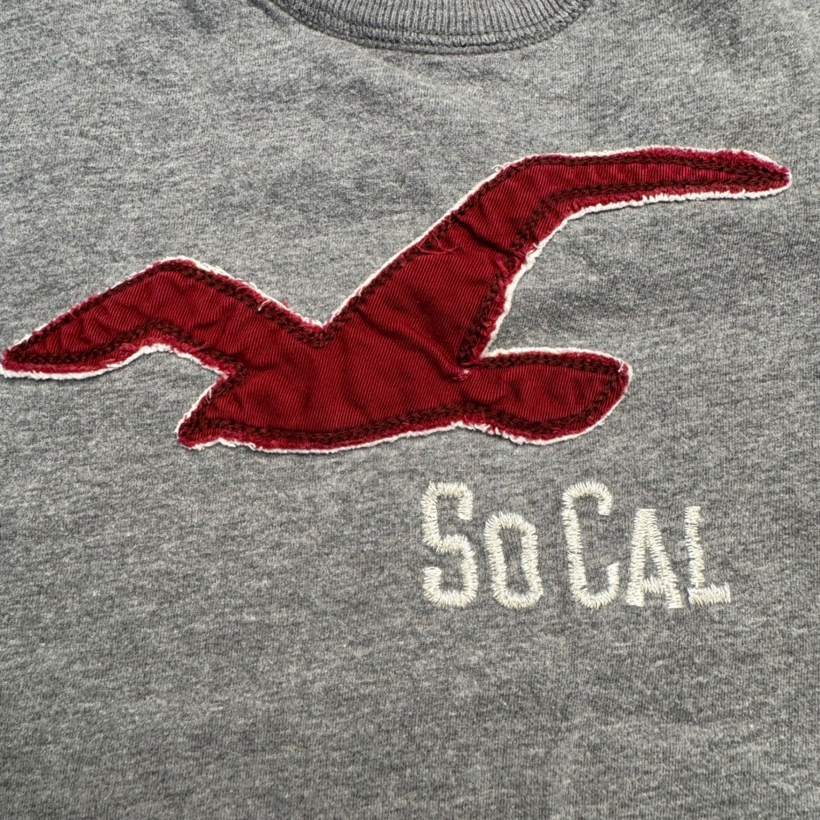 Hollister So Cal Graphic T Shirt Gray Bird Logo Short Sleeve Cotton Mens S gallery