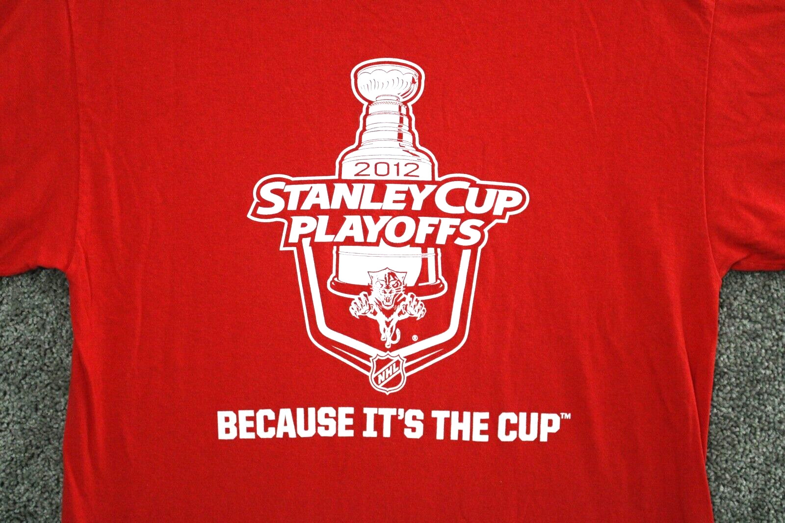 2012 Stanley Cup Playoffs Mens Large NHL Hockey Shirt Red White Graphic Tee gallery