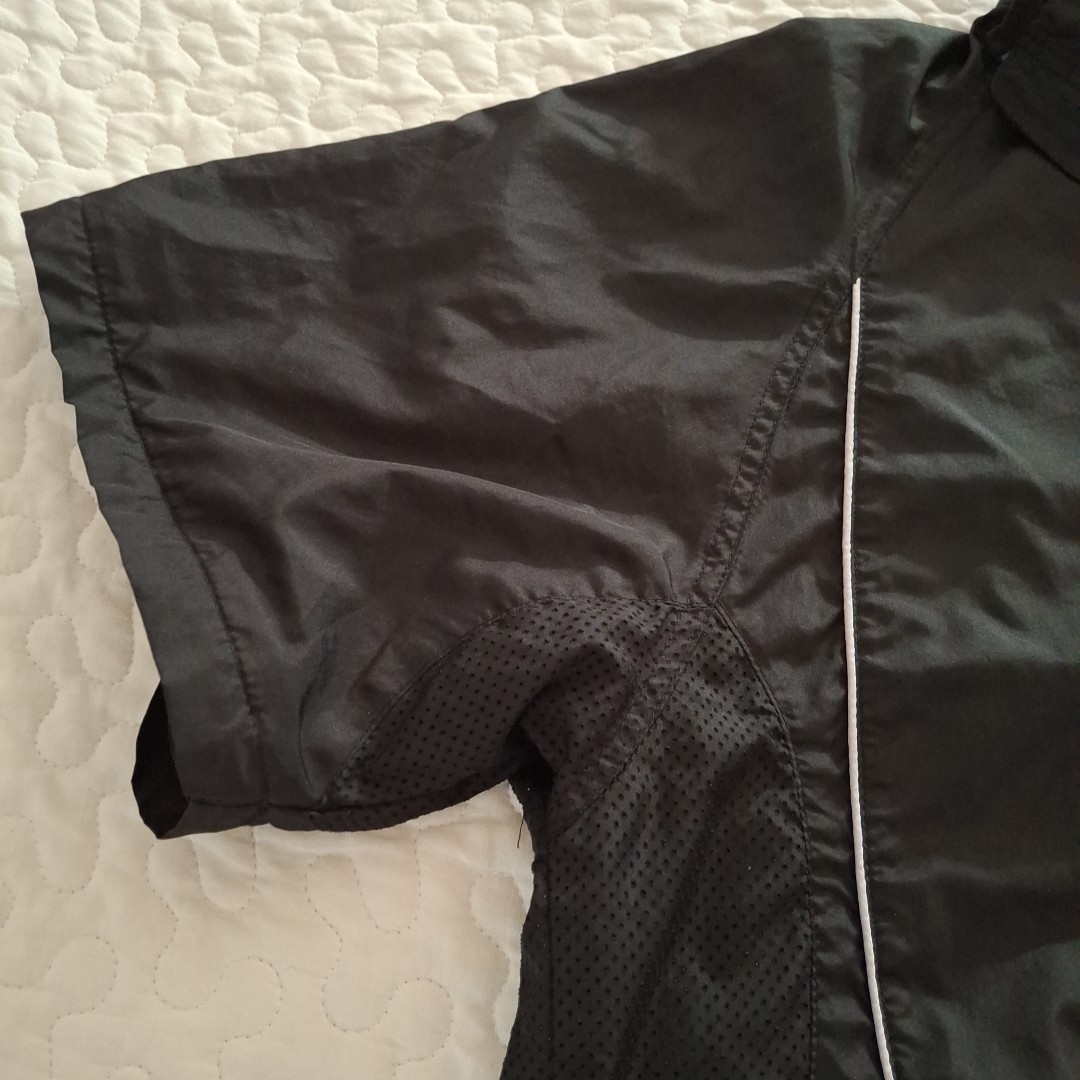 Easton 1/4 Zip Windbreaker Shirt M Black Short Sleeve Pullover Casual Golf READ gallery