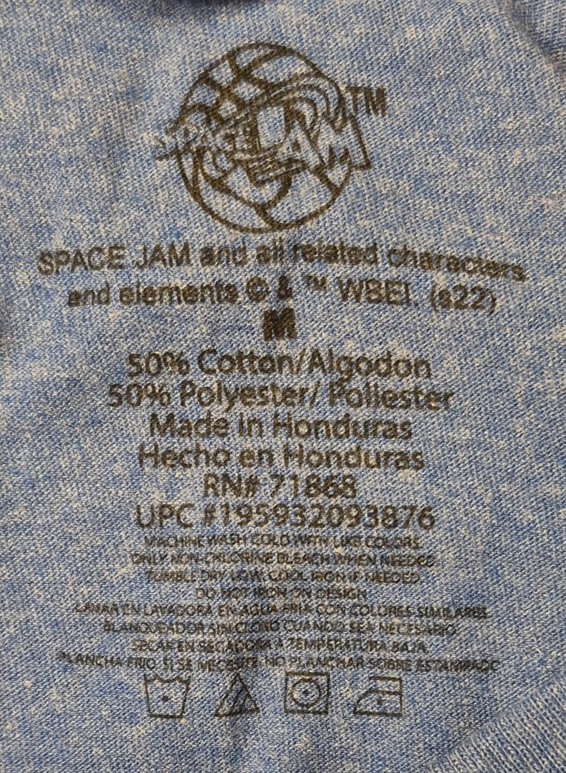 NWT Space Jam T Shirt Tee Bugs Bunny Heather Blue Mens Medium Graphic Print gallery