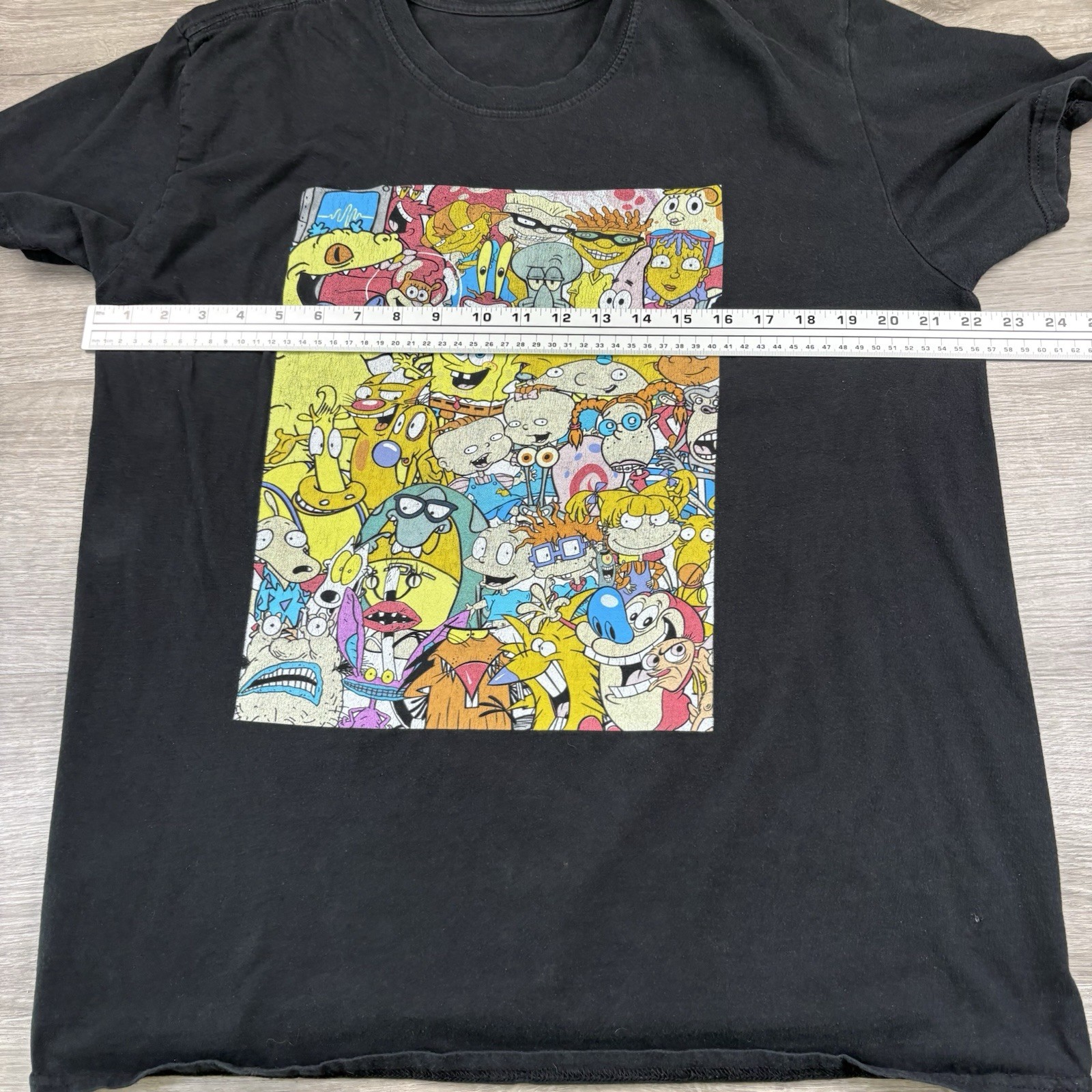 Nickelodeon T-Shirt Mens Size Large-XL* See Measurement* SpongeBob Rugrats Black gallery