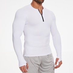 Men’s Quick-Dry Active Sport Top Shirts Quarter Zip Long Sleeve Running Outdoor