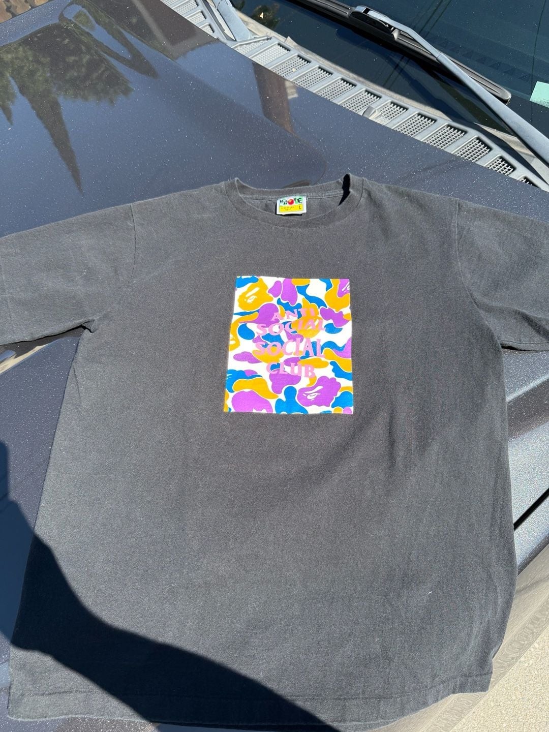 BAPE x Anti Social Social Club ASSC Box Logo T-Shirt Black gallery