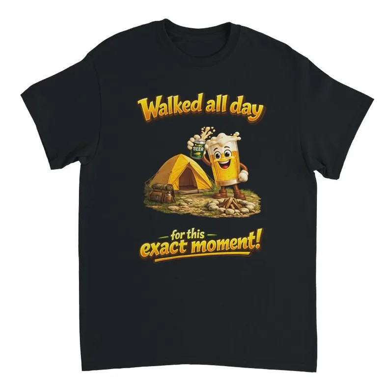 Funny Hiking Beer Camping Outdoor Adventure Gildan Tee Shirt gallery