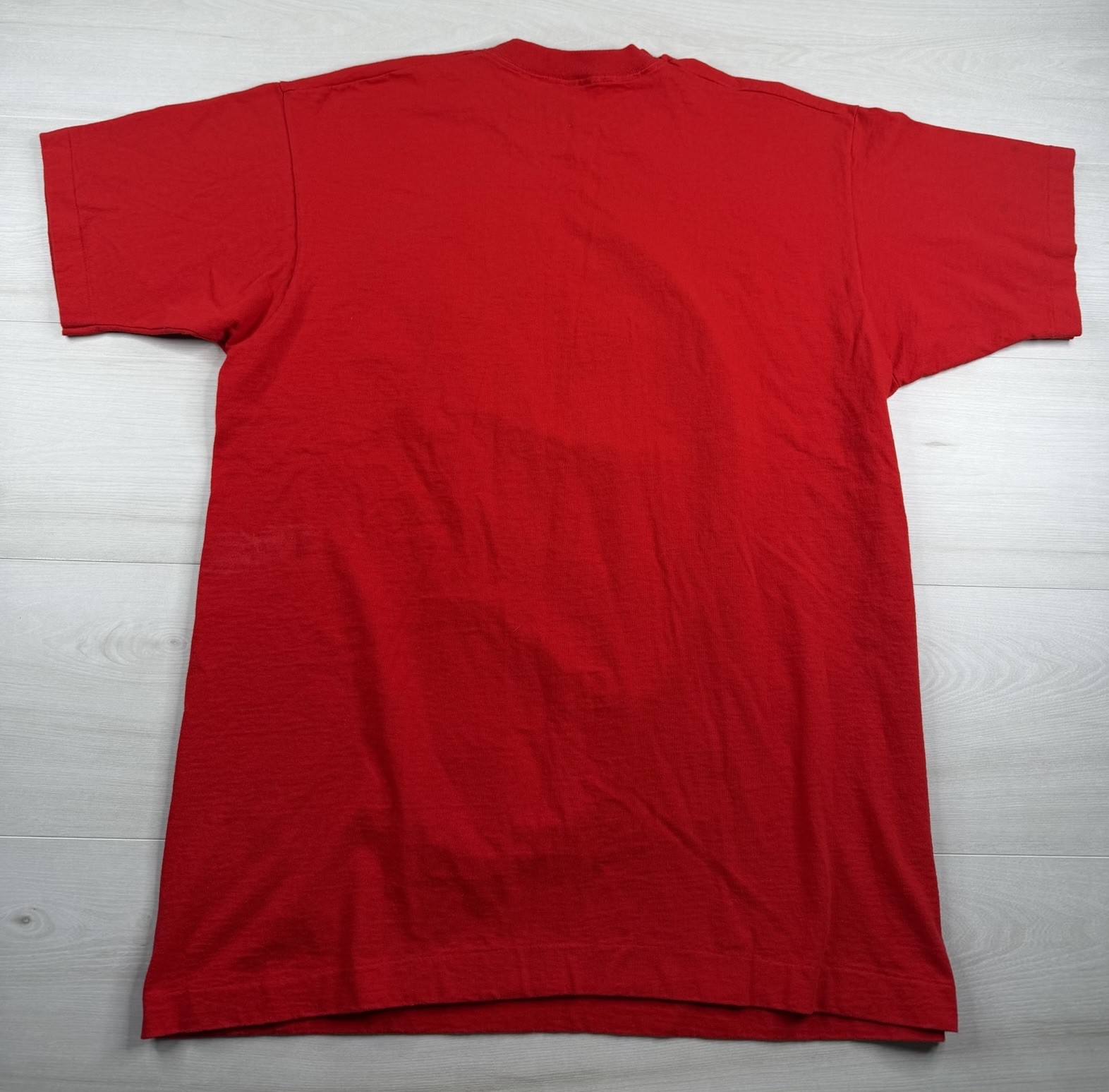 Vtg Disney Mickey Mouse Tee T Shirt Red Farmer Mickey Jerry Leigh USA Made OSFA gallery