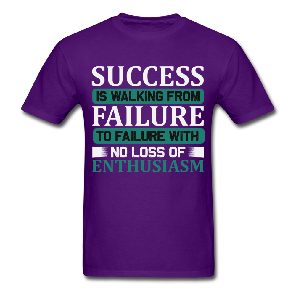Success is walking from failure Inspirational Quote Tshirt motivational T-Shirt gallery
