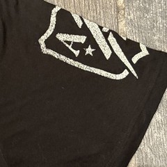 Y2K Affliction Tee Skull L Black Live Fast Death Rider Motor Club Sheer Shamrock