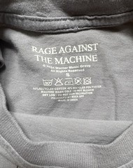 Rage Against the Machine Unisex Gray Graphic Crew Neck Tee S Recycled