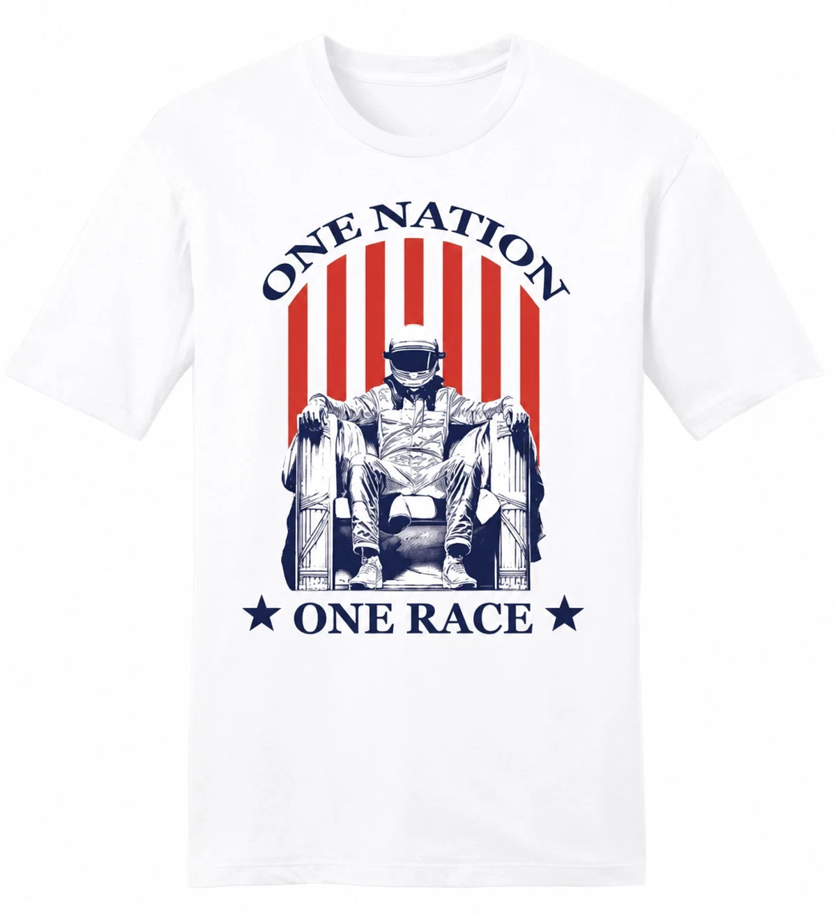 One Nation One Race T-Shirt Racing Helmet Graphic Tee gallery