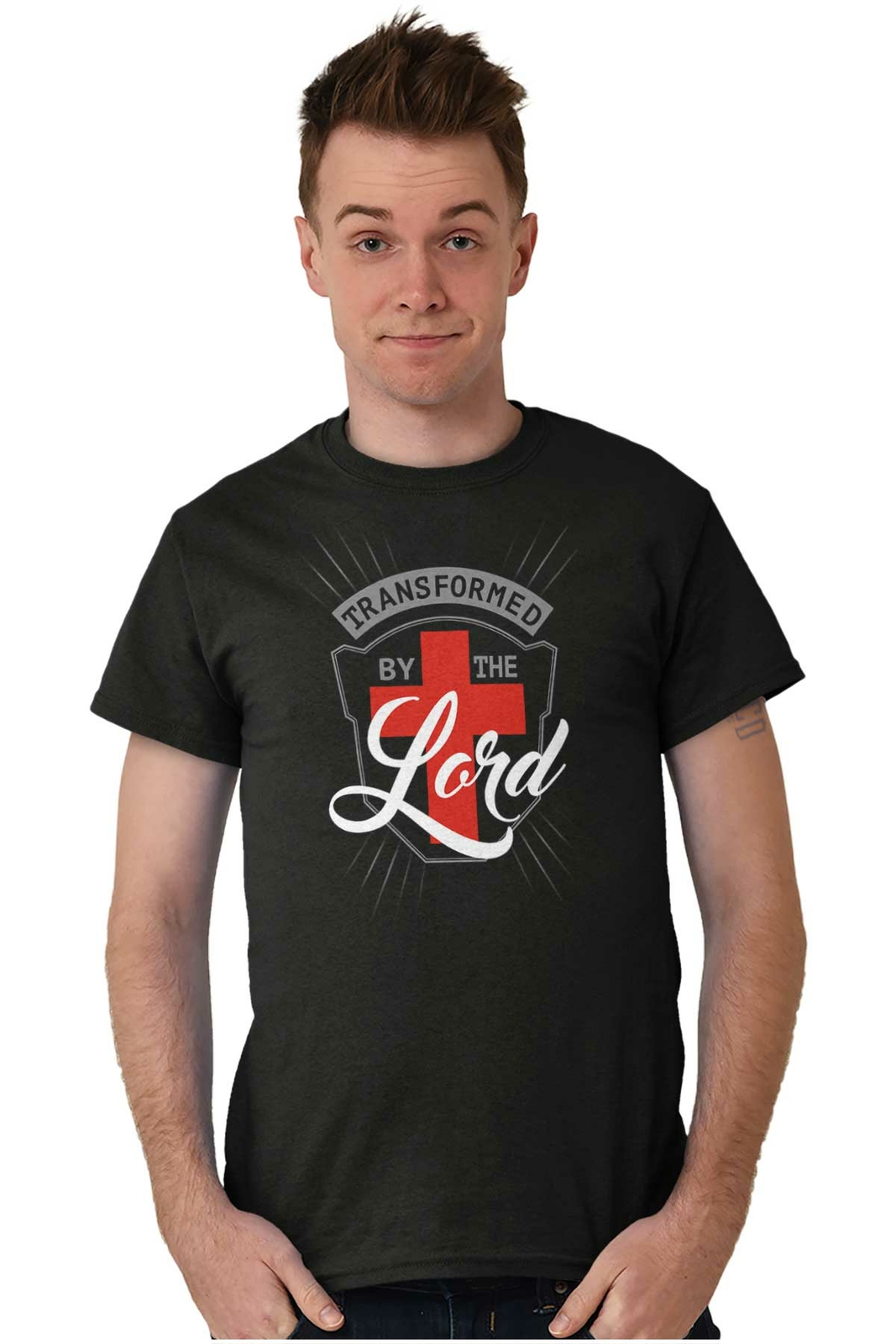 Transformed By The Lord Christian Jesus God Adult Short Sleeve Crewneck Tee gallery
