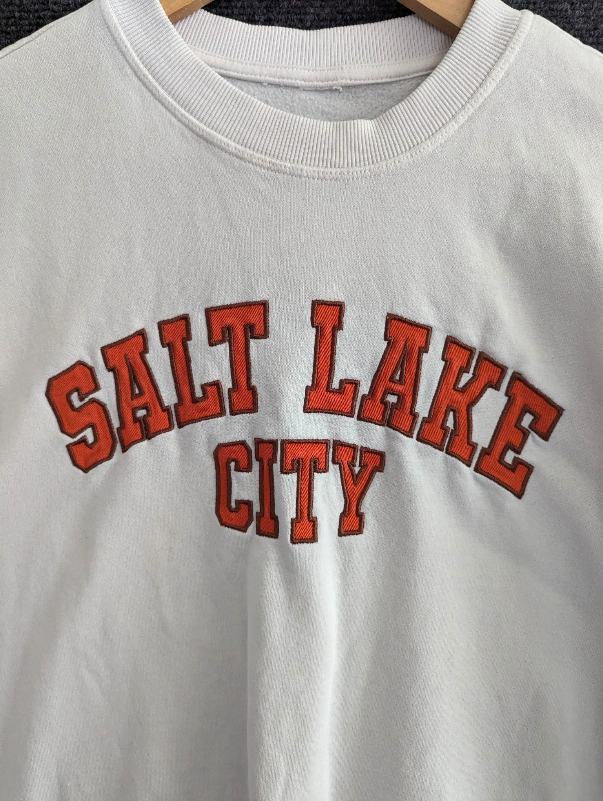 Y2K Salt Lake City Utah Long Sleeve TShirt Graphic Mens XL White Travel Souvenir gallery