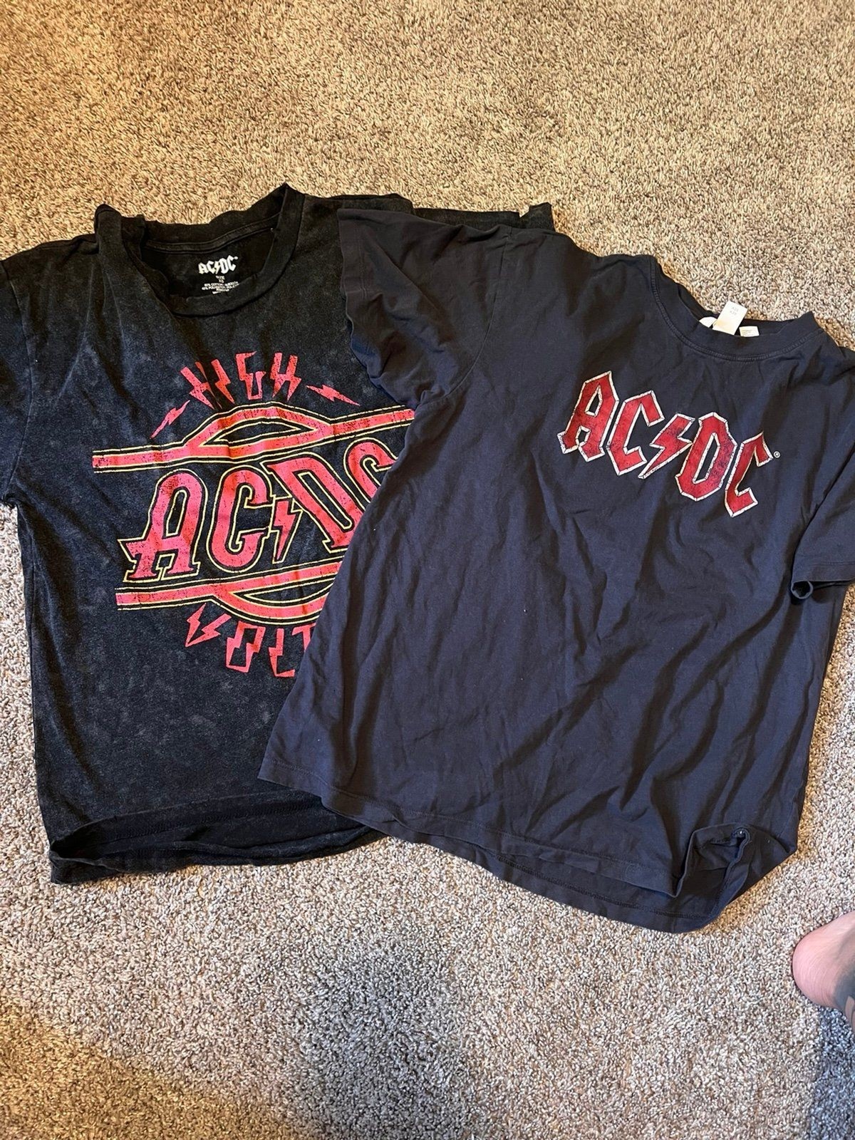 AC/DC graphic tee shirts