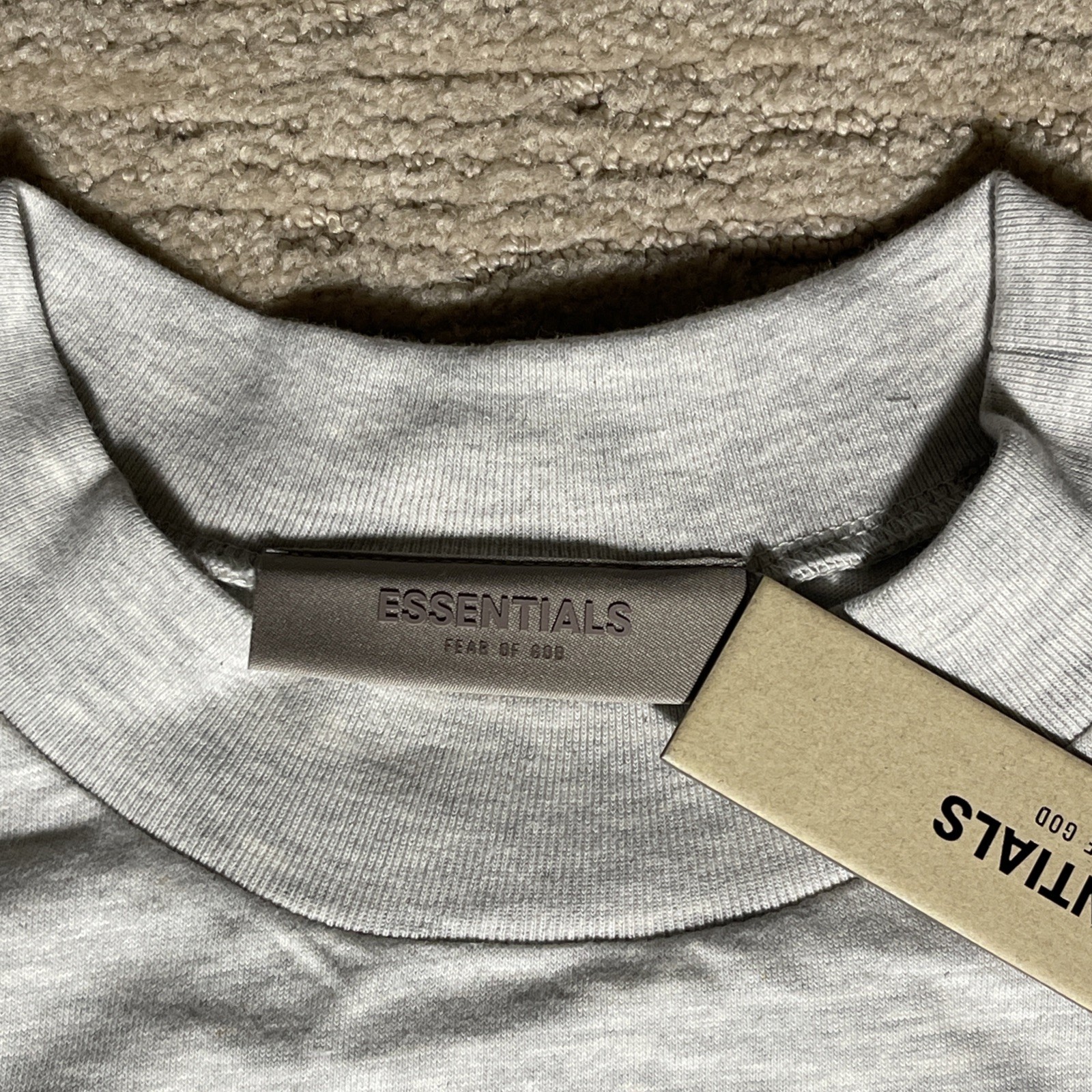 Fear Of God Essentials Light Oatmeal Tee Brand New Size M gallery
