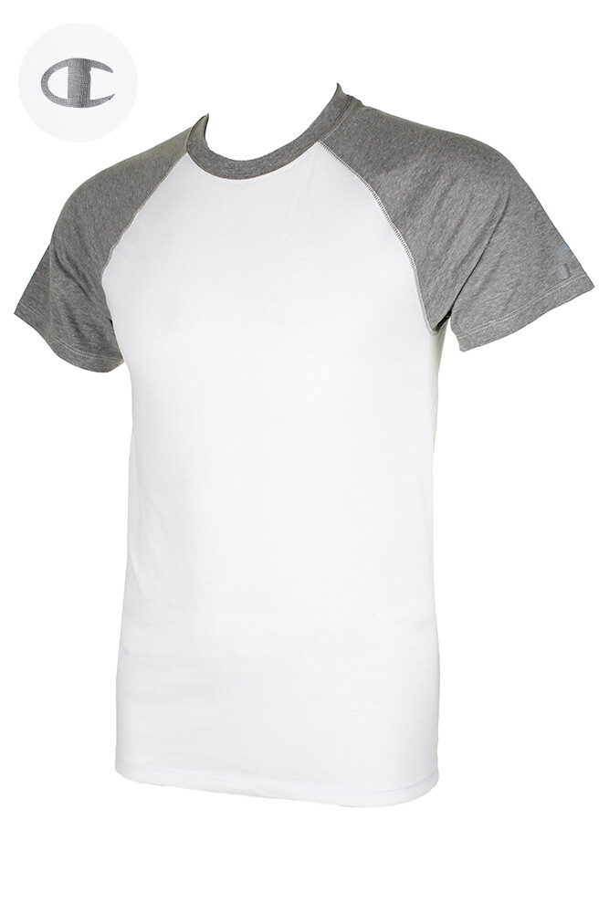 Champion Men's Short Raglan Sleeve Crew Neck Athletic T-Shirt. gallery