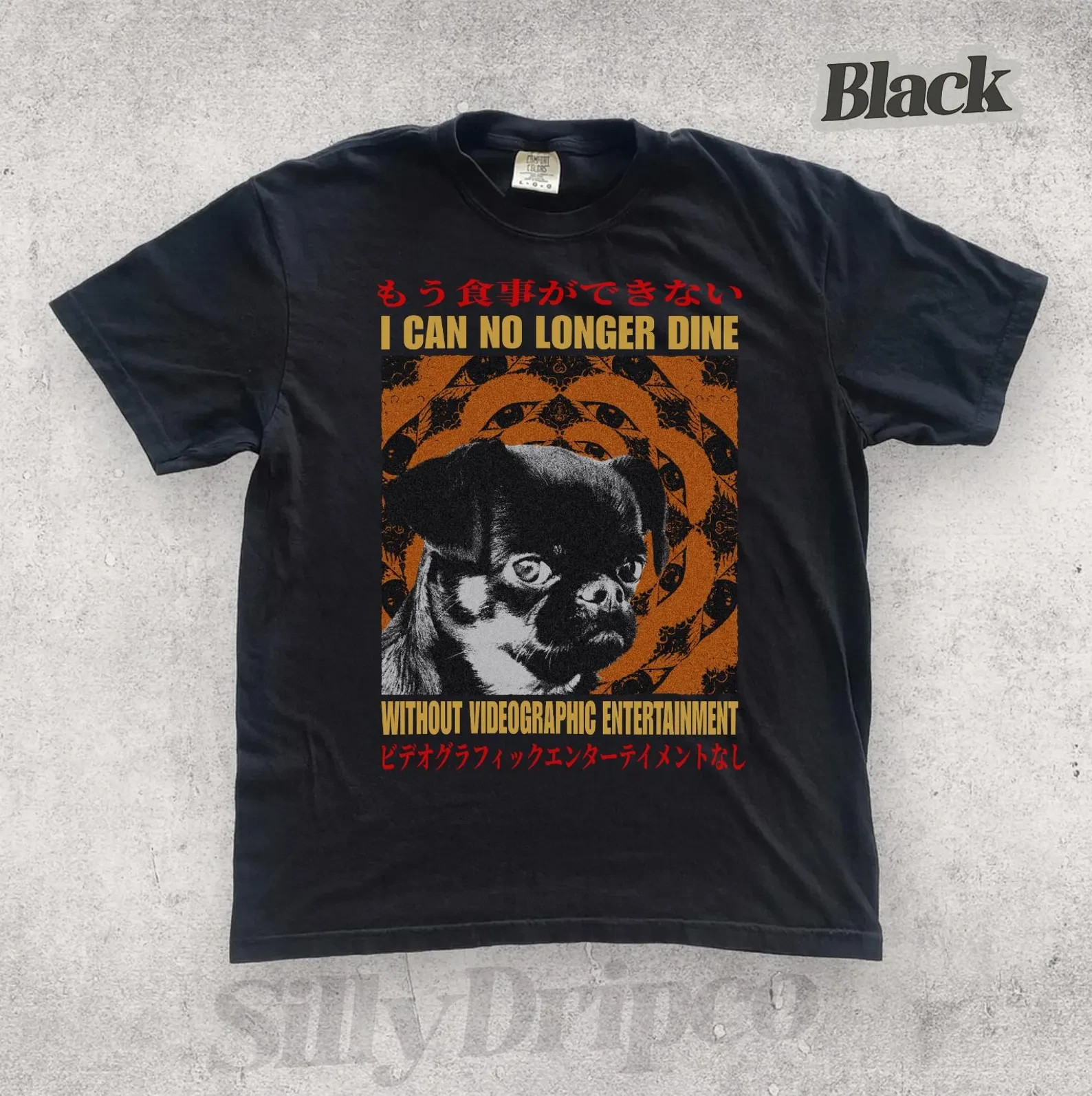 I Can No Longer Dine Vintage japanese tshirt, Funny Dog Comfort Colours Tee