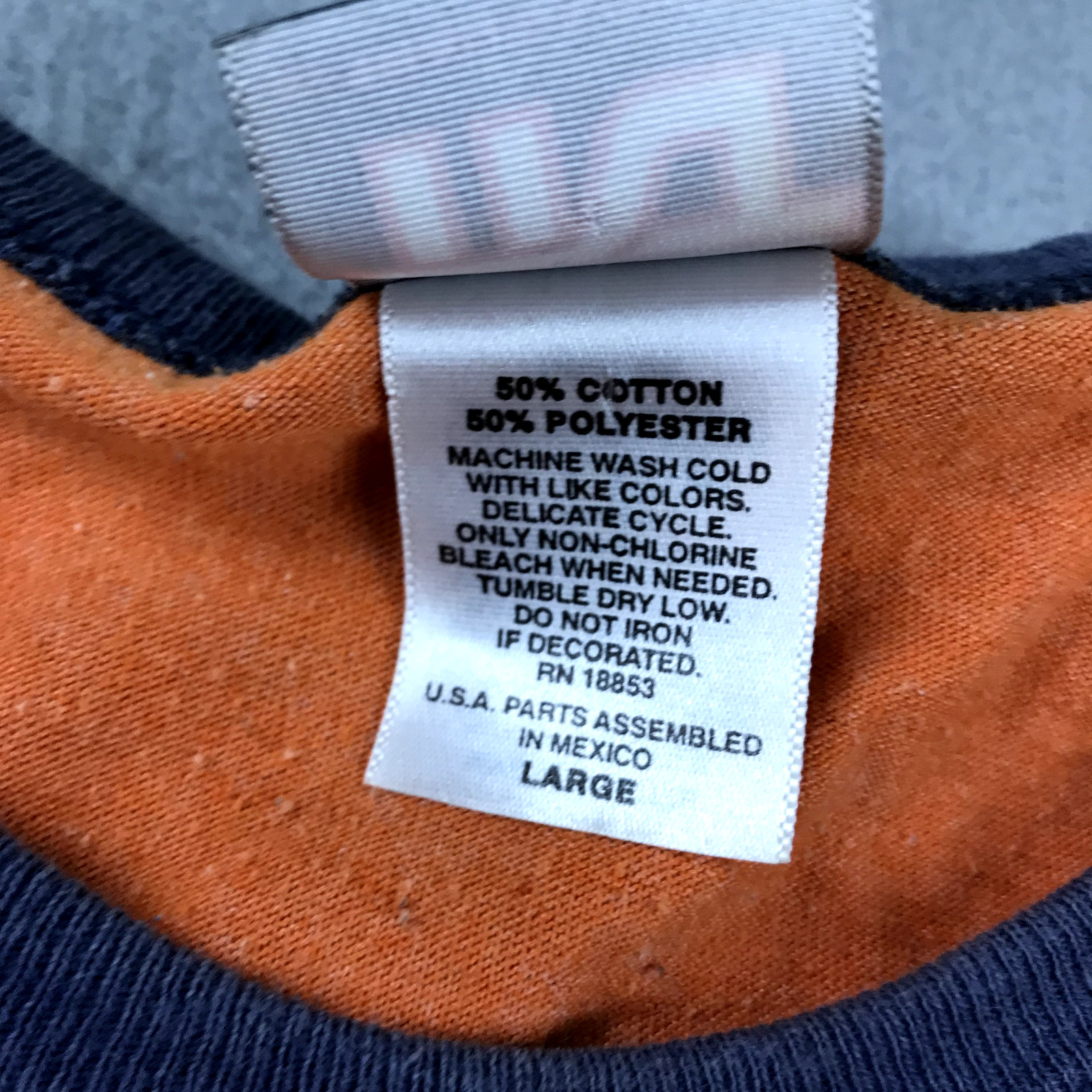 VTG PITT Shirt Mens Large Orange Cotton Contrasting Trim Pittsburgh Panthers Tee gallery