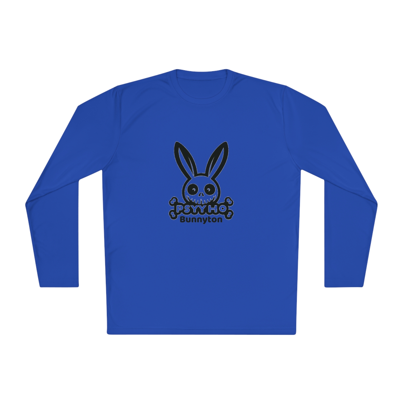 Unisex Lightweight Long Sleeve Tee Black Original PSHYYHO Bunnyton: Athletic gallery