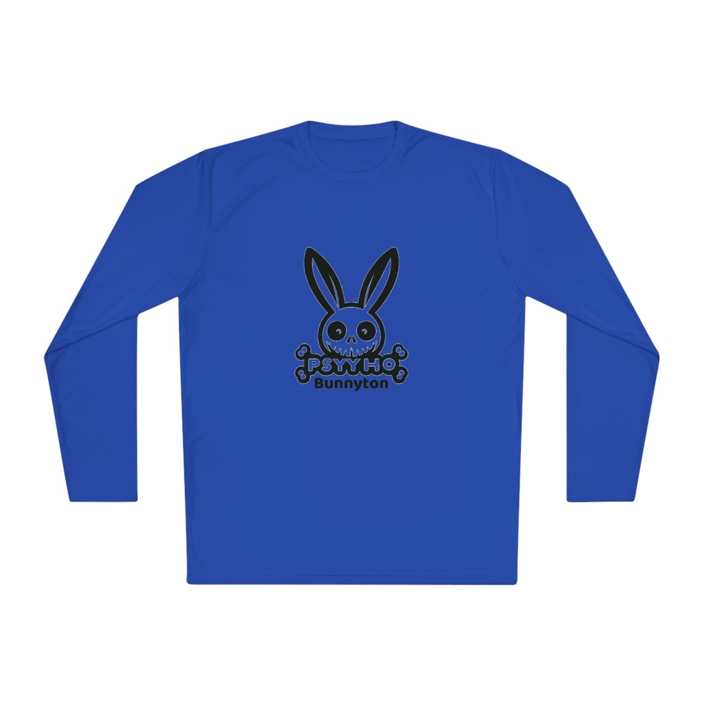 Unisex Lightweight Long Sleeve Tee Black Original PSHYYHO Bunnyton: Athletic