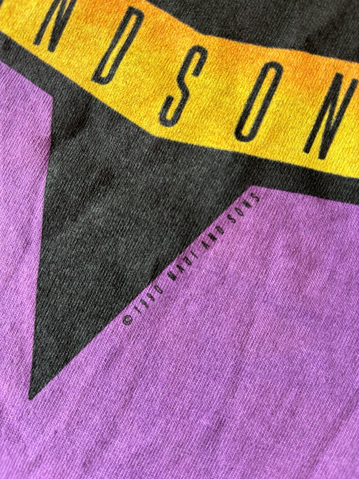Maui And Sons Shirt Men Medium Purple Shark Neon Surf Skate Single Stitch 90s gallery