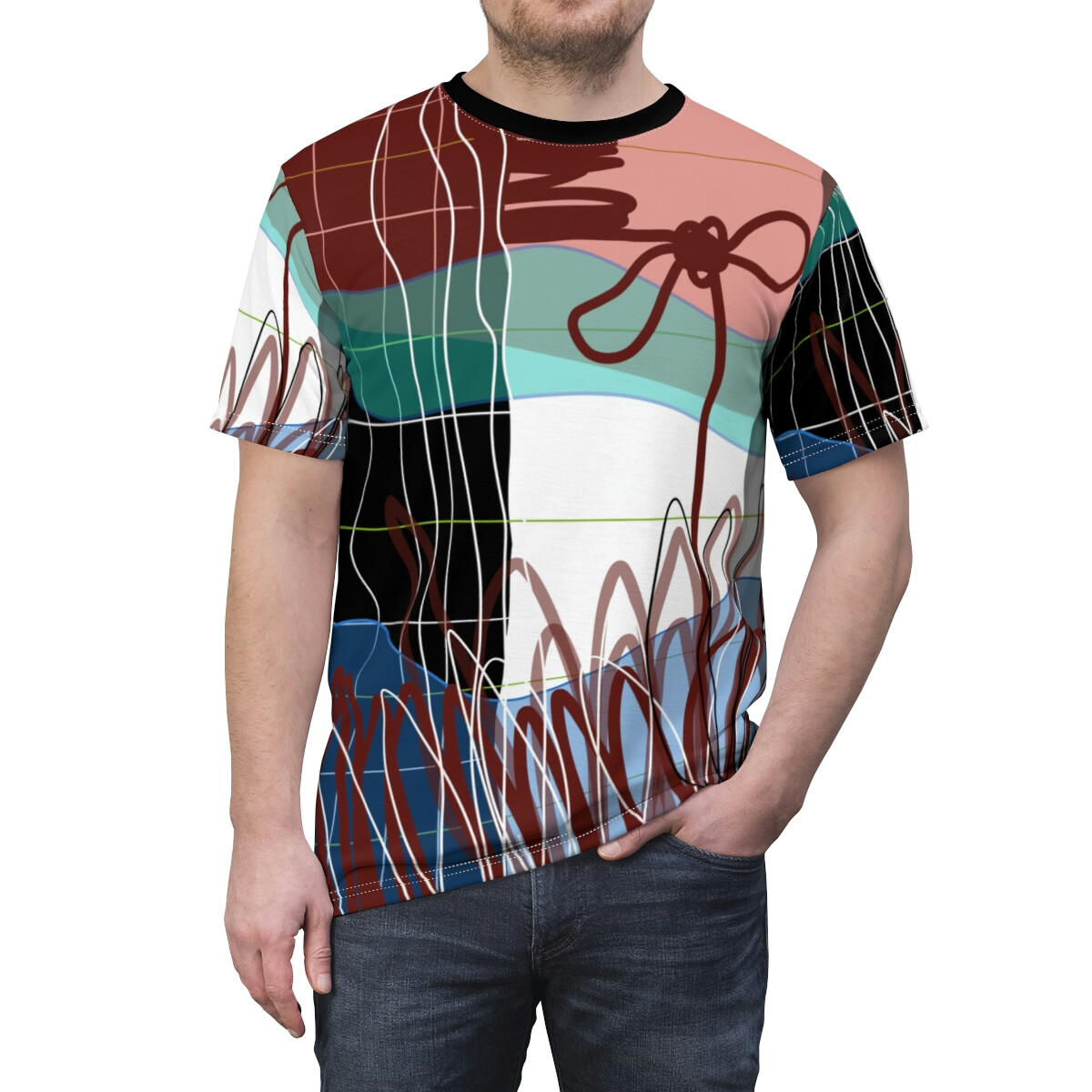 T-shirt Abstract multicolored pop art style gallery