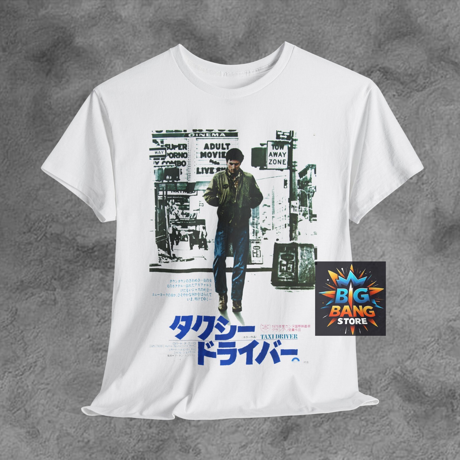 Japanese Taxi Driver T-Shirt Cult Movie Film Poster Top Tee Vintage Unisex Tee gallery